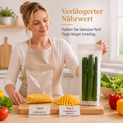 ♻️✅ Wiederverwendbare verdickte Lebensmittelaufbewahrungsbeutel | Auslaufsicher & Geruchsbeständig Frischhaltebeutel für Küche & Lebensmittel