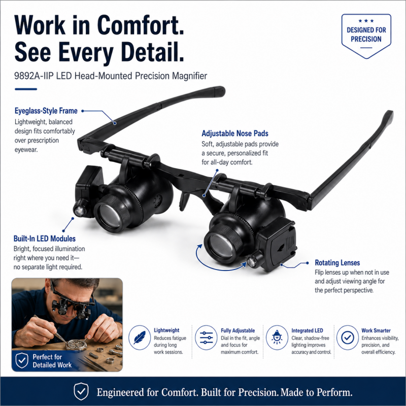 ✨50 % RABATT🛠️🔍 Nie wieder müde Augen und schlechte Beleuchtung! Die ultimative 25-fache Vergrößerungsbrille mit einstellbarer Dual-LED-Beleuchtung zeigt Uhren, Schmuck und Elektronik gestochen scharf.