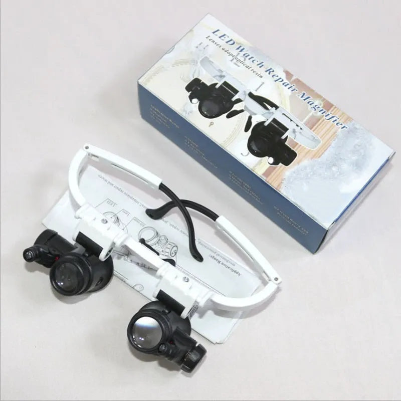 ✨50 % RABATT🛠️🔍 Nie wieder müde Augen und schlechte Beleuchtung! Die ultimative 25-fache Vergrößerungsbrille mit einstellbarer Dual-LED-Beleuchtung zeigt Uhren, Schmuck und Elektronik gestochen scharf.