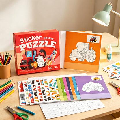 🎨🔷 Stickerbuch Geometrie – kreativ, lehrreich & bunt – perfekte Beschäftigung für zu Hause! 🌟
