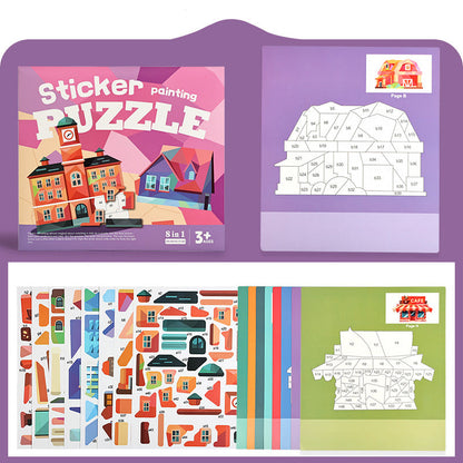 🎨🔷 Stickerbuch Geometrie – kreativ, lehrreich & bunt – perfekte Beschäftigung für zu Hause! 🌟