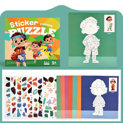 🎨🔷 Stickerbuch Geometrie – kreativ, lehrreich & bunt – perfekte Beschäftigung für zu Hause! 🌟
