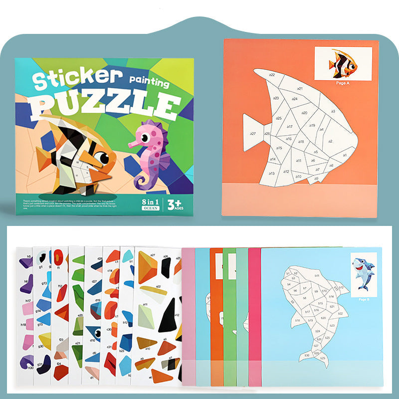 🎨🔷 Stickerbuch Geometrie – kreativ, lehrreich & bunt – perfekte Beschäftigung für zu Hause! 🌟