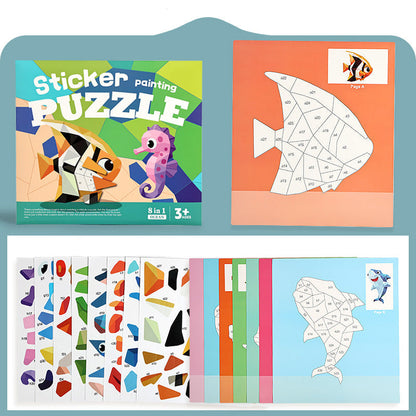 🎨🔷 Stickerbuch Geometrie – kreativ, lehrreich & bunt – perfekte Beschäftigung für zu Hause! 🌟