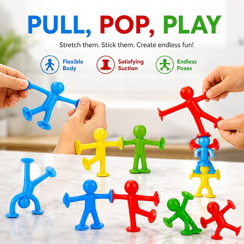 🪟🎨 Saugnapf-Spielzeug – bunte Figuren, haften überall – perfekt für Bad & Kinderzimmer! 💖