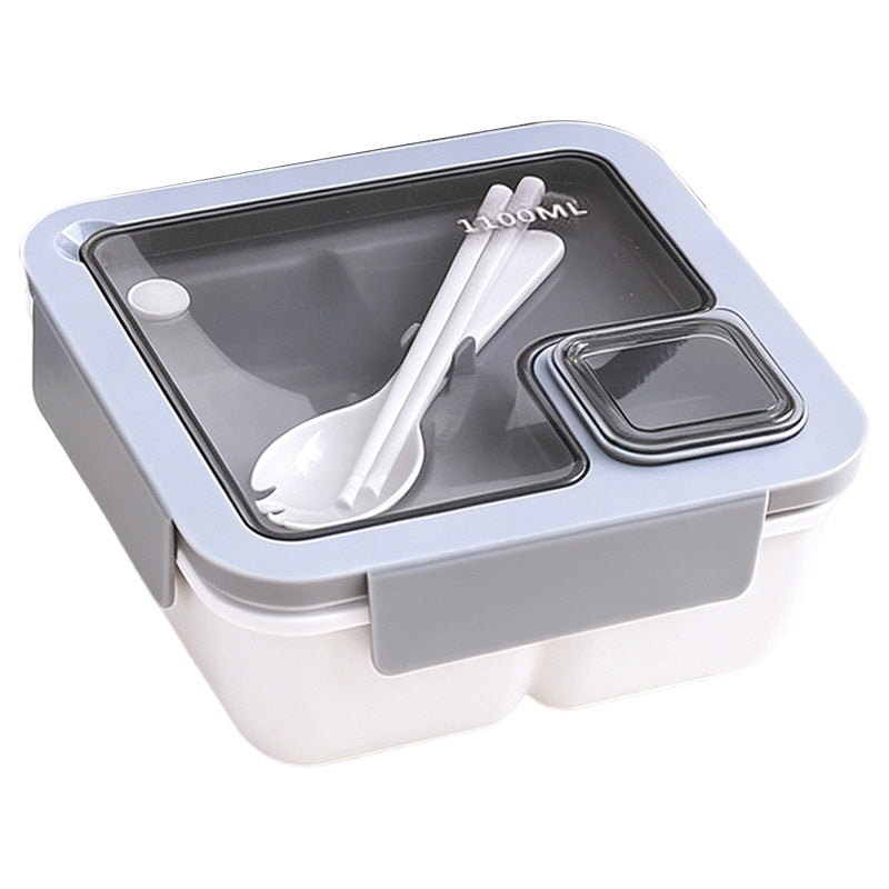 🍱 Mikrowellen-Lunchbox mit Fächern & Besteckfach – PP, spülmaschinenfest, 850–1100 ml 🥗✨