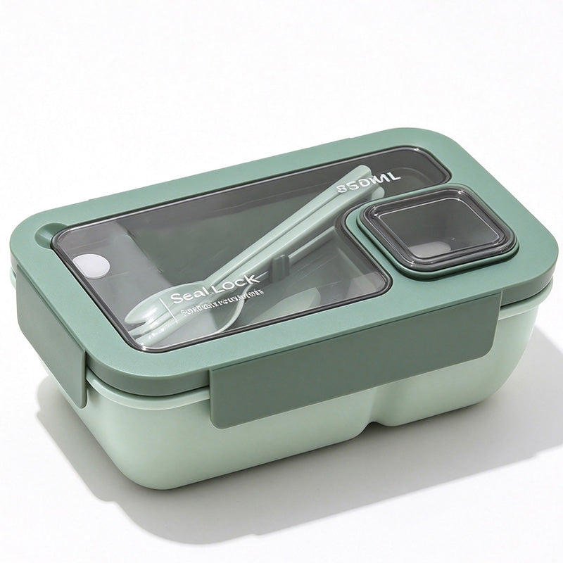 🍱 Mikrowellen-Lunchbox mit Fächern & Besteckfach – PP, spülmaschinenfest, 850–1100 ml 🥗✨