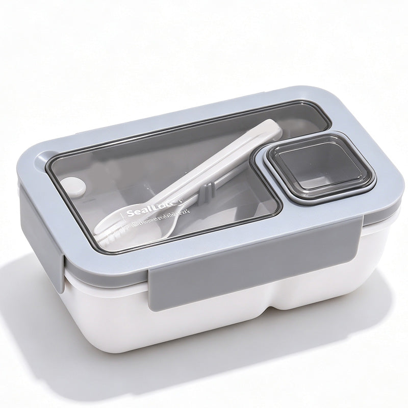 🍱 Mikrowellen-Lunchbox mit Fächern & Besteckfach – PP, spülmaschinenfest, 850–1100 ml 🥗✨