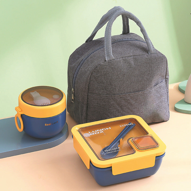 🍱 Mikrowellen-Lunchbox mit Fächern & Besteckfach – PP, spülmaschinenfest, 850–1100 ml 🥗✨