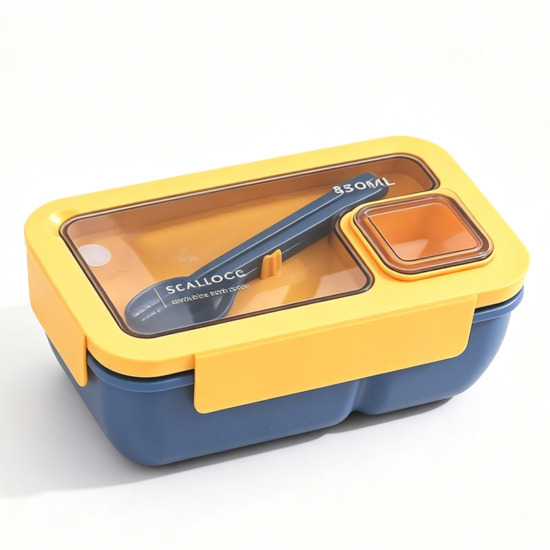 🍱 Mikrowellen-Lunchbox mit Fächern & Besteckfach – PP, spülmaschinenfest, 850–1100 ml 🥗✨