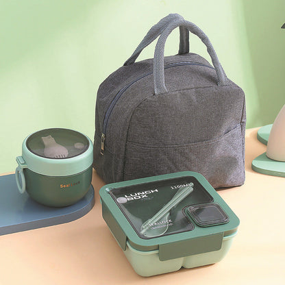 🍱 Mikrowellen-Lunchbox mit Fächern & Besteckfach – PP, spülmaschinenfest, 850–1100 ml 🥗✨