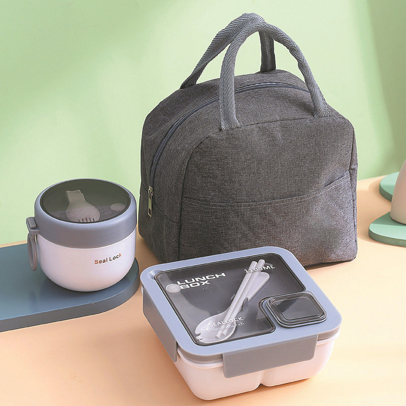 🍱 Mikrowellen-Lunchbox mit Fächern & Besteckfach – PP, spülmaschinenfest, 850–1100 ml 🥗✨