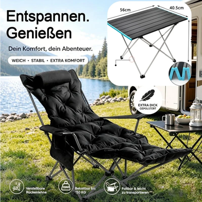 🪑 Tragbarer verstellbarer Klappstuhl für Außenbereich – Leicht, stabil & vielseitig – Ideal für Garten, Camping, Strand oder Terrasse – einfacher Transport und Aufbau 🏕️✨