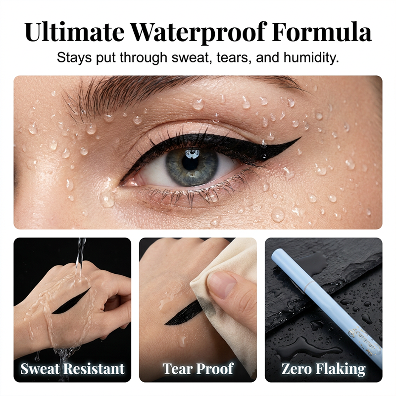Wasserfester Präzisions-Eyeliner-Stift, wischfestes Augen-Make-up