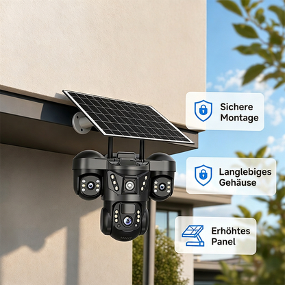 📹50% RABATT! ☀️ Triple-Lens Solar-WLAN-Kamera – Rundumsicht & Nachtsicht ✨