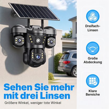 📹50% RABATT! ☀️ Triple-Lens Solar-WLAN-Kamera – Rundumsicht & Nachtsicht ✨