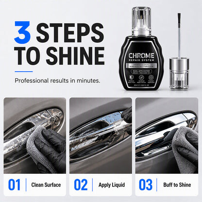 🥳HEISSER SALE 2026🥳💞50.000+ VERKAUFT! ✨🚗 Chrom-Restaurierungs-Set – Entfernt Oxidation & bringt metallischen Hochglanz | Premium Qualität