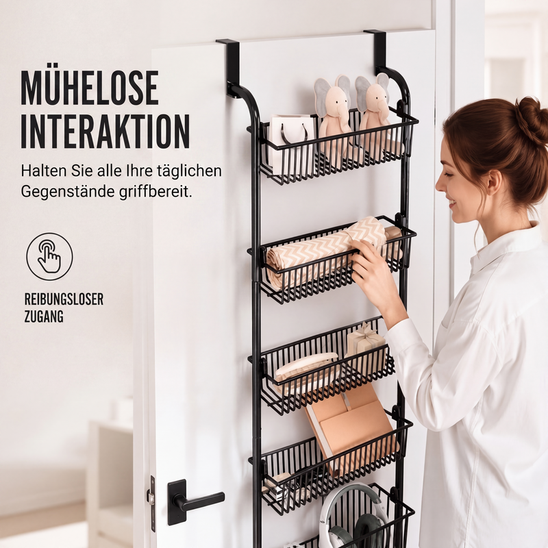 🚪 50% RABATT! 🧺 Tür-Hängeregal – Bohrfrei, mehrere Körbe & praktisch ✨