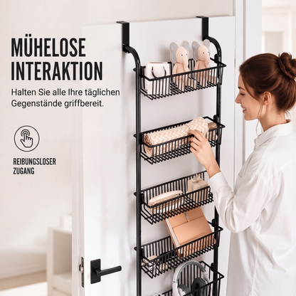 🚪 50% RABATT! 🧺 Tür-Hängeregal – Bohrfrei, mehrere Körbe & praktisch ✨