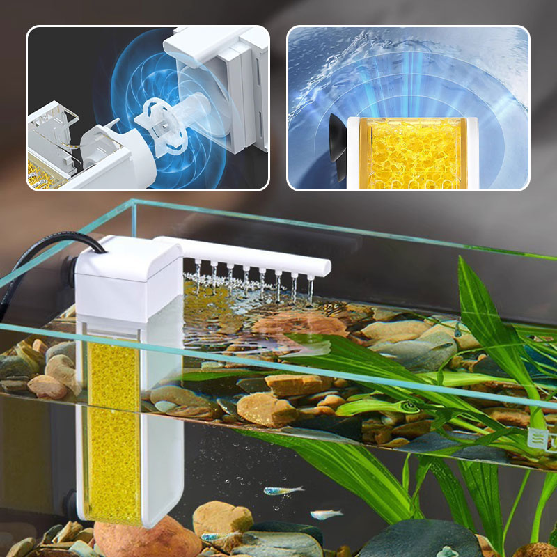 Multifunktionaler Mini-Filter für kleine Aquarien