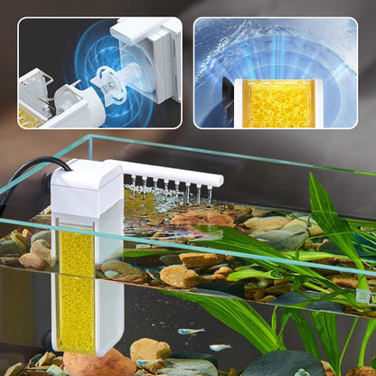 Multifunktionaler Mini-Filter für kleine Aquarien