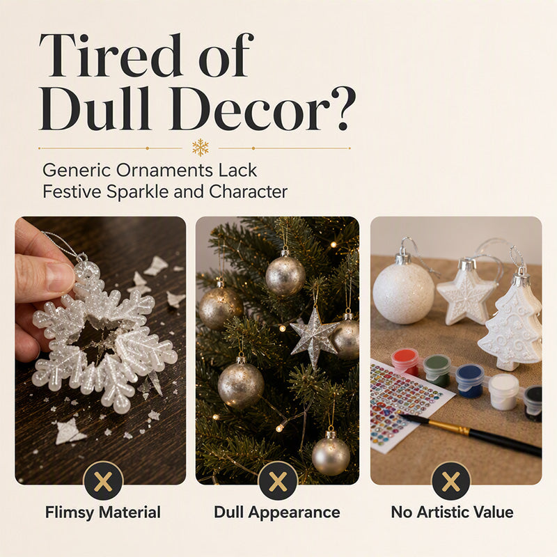 🔥🎁 2+1 GRATIS!!🥳🎄 DIY Diamantmalerei Weihnachtsanhänger‑Set (6 Stück) – Basteldeko zum Aufhängen am Weihnachtsbaum ✨