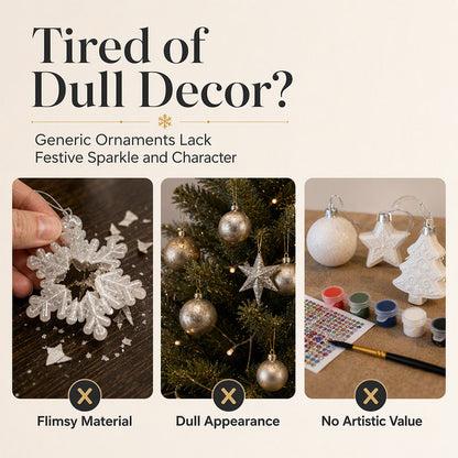 🔥🎁 2+1 GRATIS!!🥳🎄 DIY Diamantmalerei Weihnachtsanhänger‑Set (6 Stück) – Basteldeko zum Aufhängen am Weihnachtsbaum ✨
