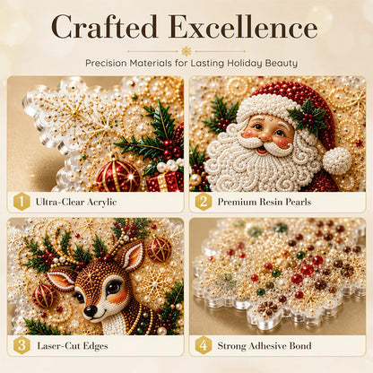 🔥🎁 2+1 GRATIS!!🥳🎄 DIY Diamantmalerei Weihnachtsanhänger‑Set (6 Stück) – Basteldeko zum Aufhängen am Weihnachtsbaum ✨