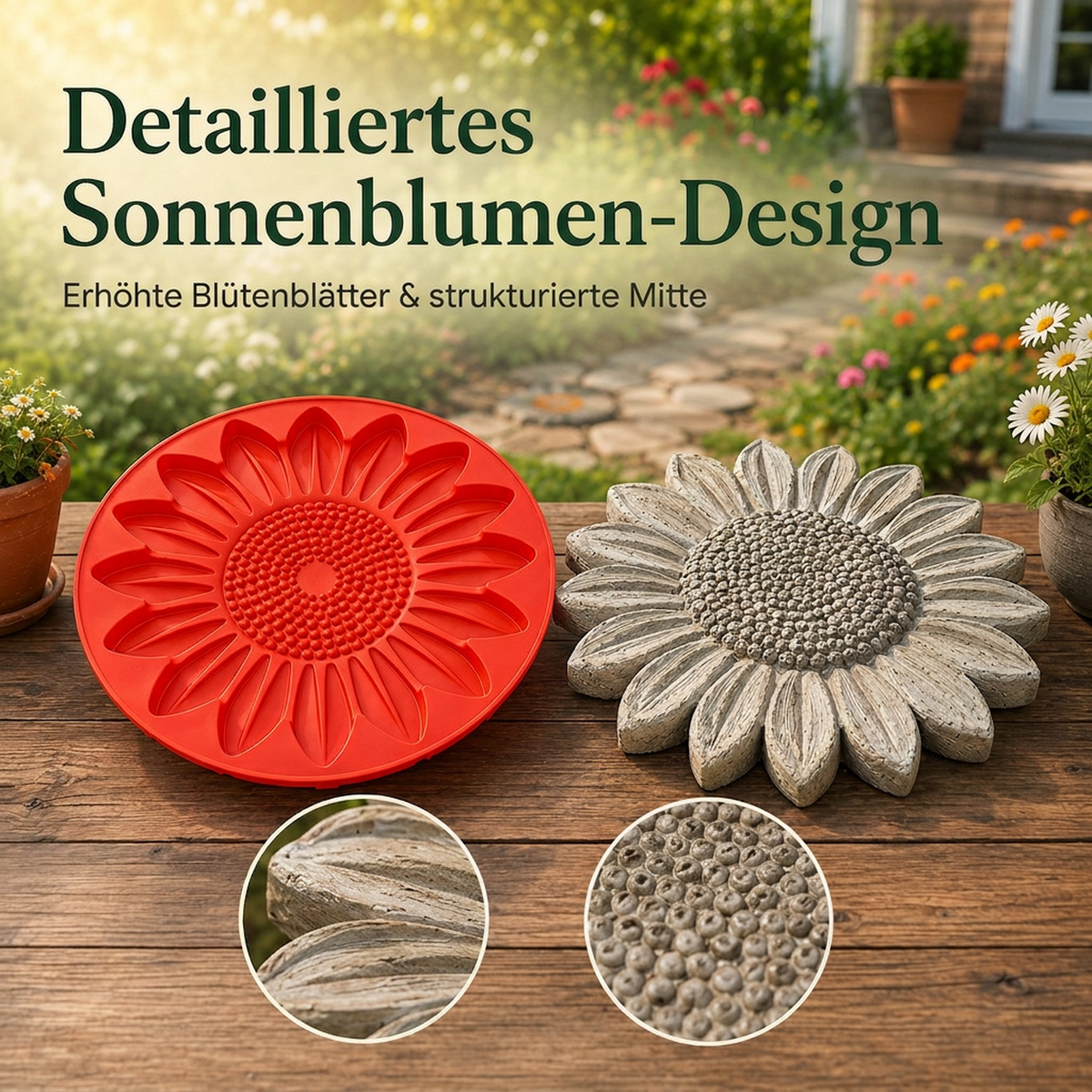🌻 JETZT 49% RABATT! 🎨 Wiederverwendbare Gartengussform – Kreative Designs, langlebig & einfach zu verwenden – Gestalten Sie mühelos einzigartige Gartendekorationen ✨
