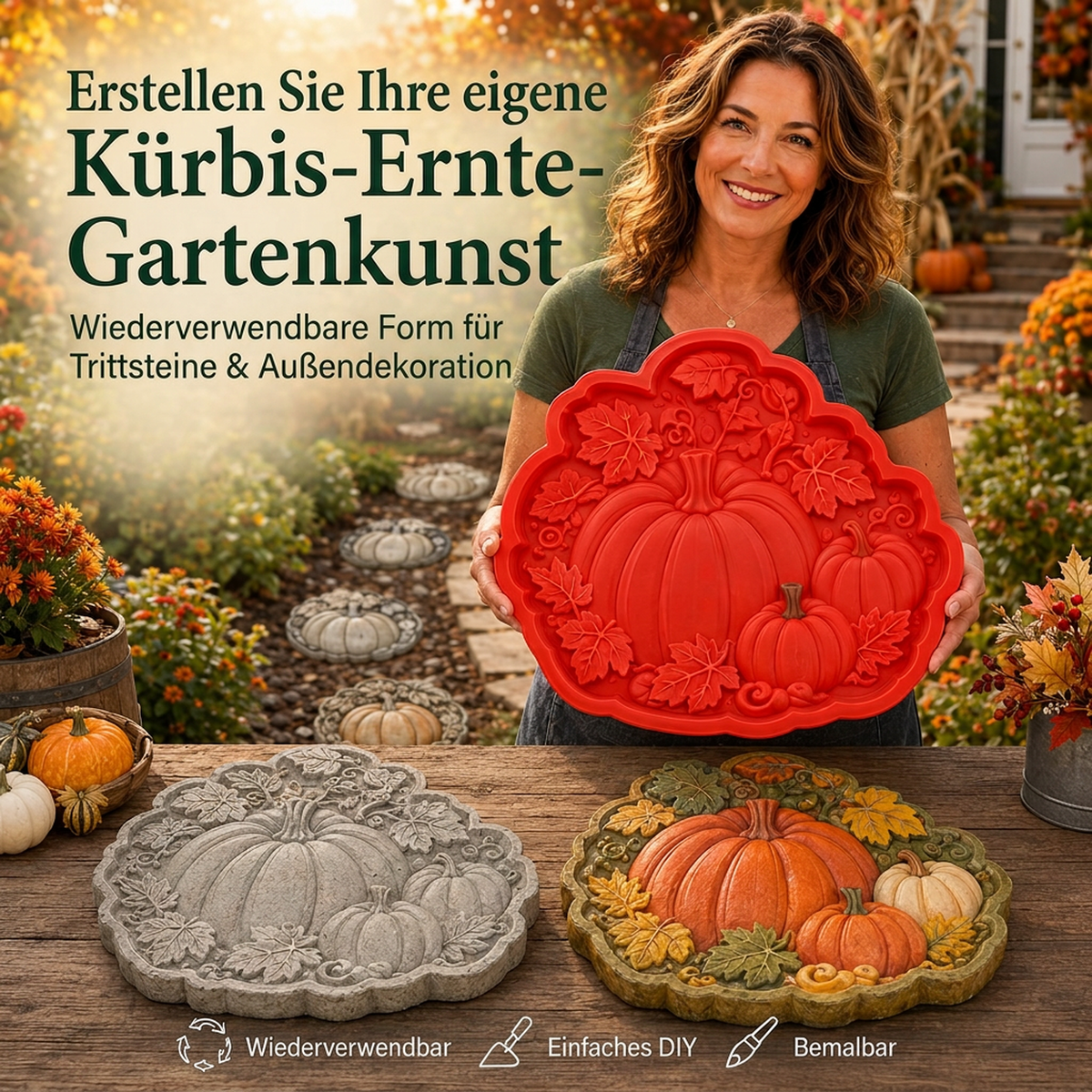 🌻 JETZT 49% RABATT! 🎨 Wiederverwendbare Gartengussform – Kreative Designs, langlebig & einfach zu verwenden – Gestalten Sie mühelos einzigartige Gartendekorationen ✨