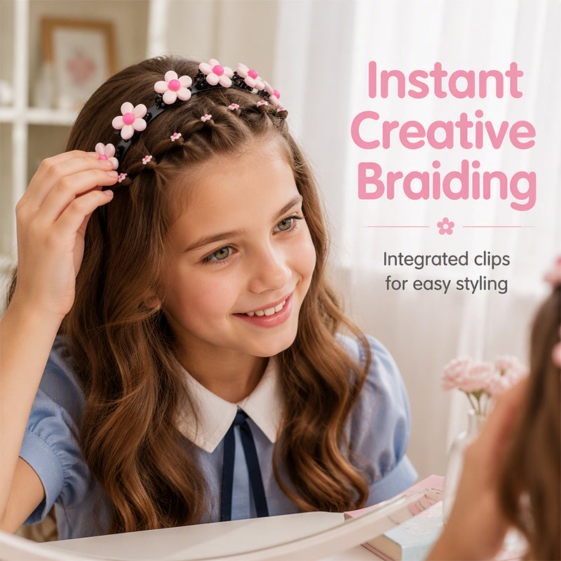 Kinder-Haarband mit dekorativen Mini-Clips und 13 Motiven