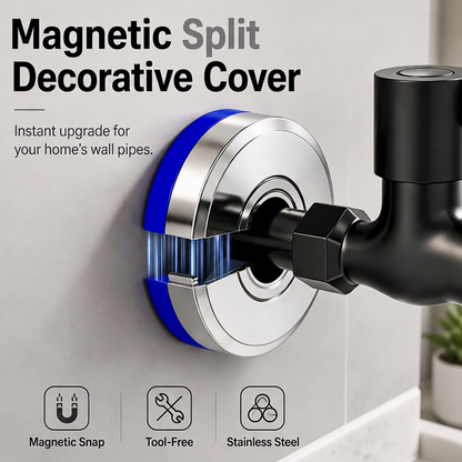 Dekorative magnetische Abdeckung für geteilte Wasserhähne