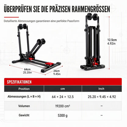 🔥 50% Rabatt! 🚴 Klappbarer Fahrradständer mit Doppelstange – U-Form Präsentationsständer für Rennrad & MTB