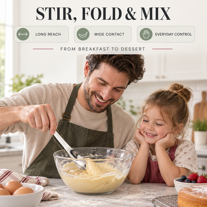 🥄 Dessertlöffel mit langem Stiel aus Edelstahl 316L