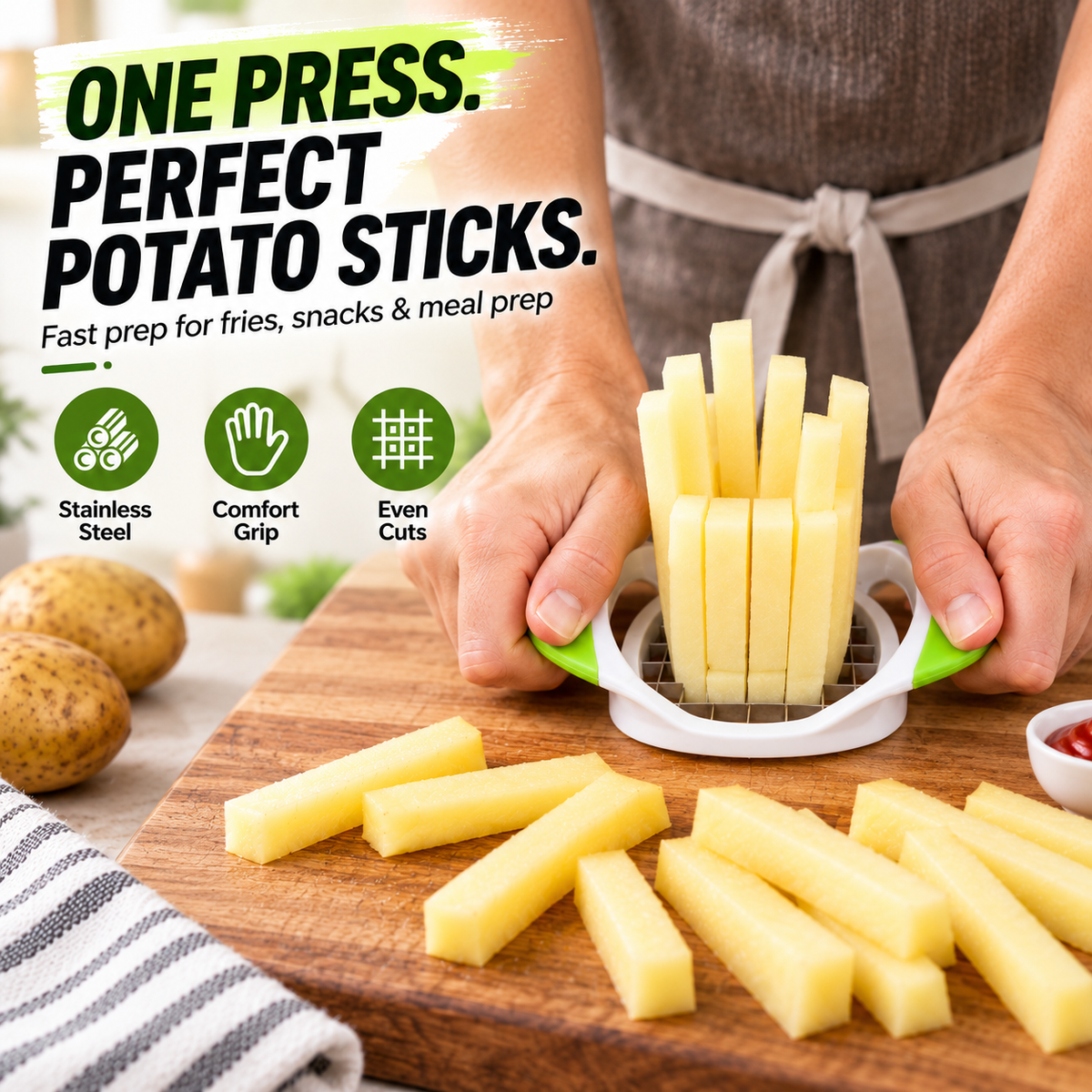 Bedienungsanleitung für den Pommes-Frites-Schneider