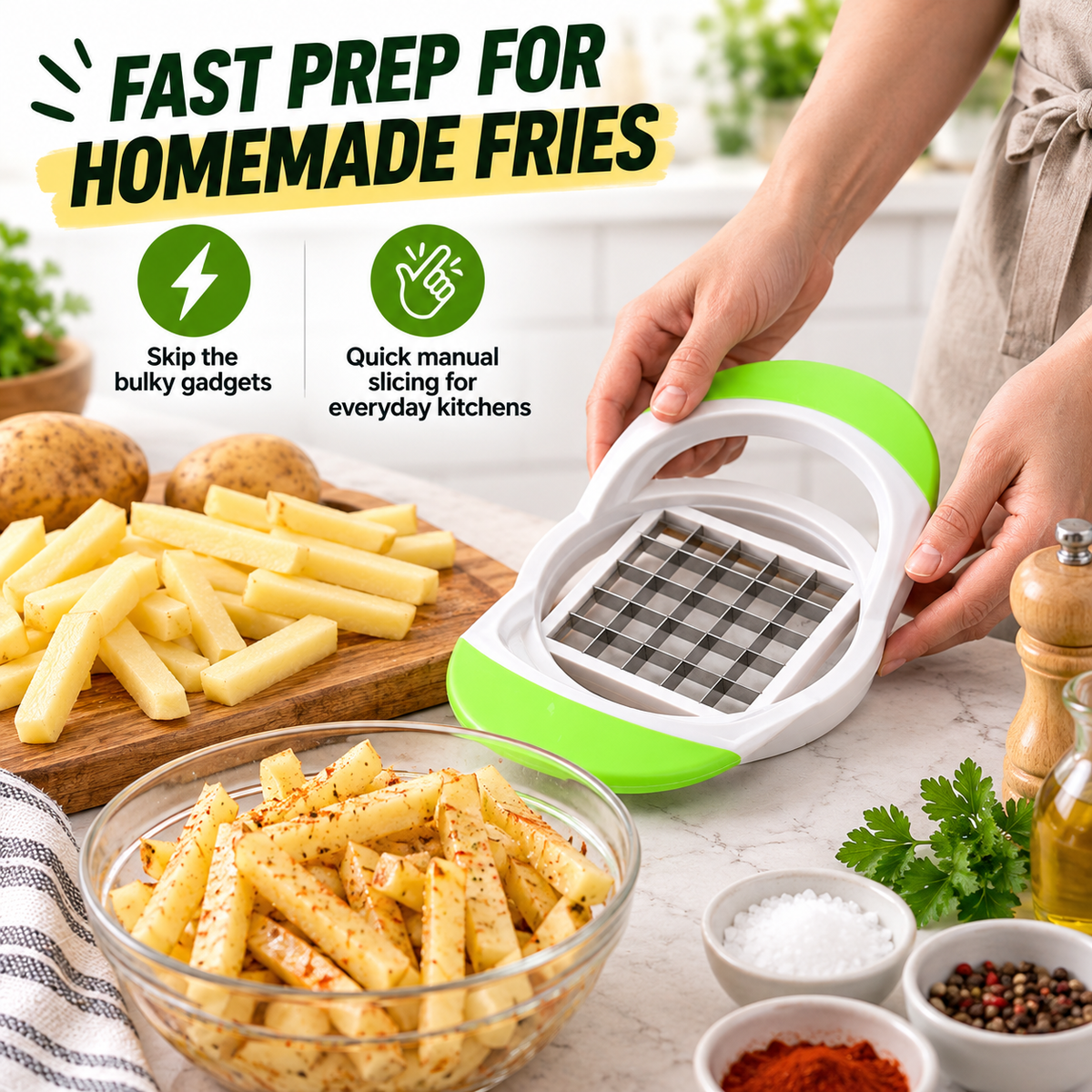 Bedienungsanleitung für den Pommes-Frites-Schneider