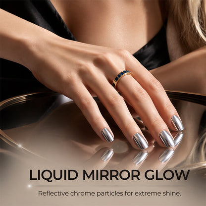 💅✨ 50 % Rabatt! Galaxy-Chrome-Nagellack – Lufttrocknend ohne UV-Lampe, schnell trocknend, abplatzbeständige Farbe, glatter Auftrag, Salon-Look für zu Hause 🔥