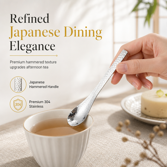 🎁 1 kaufen, 1 gratis dazu! ✨ Japanisches Dessert-Besteck aus 304 Edelstahl – Ergonomischer Griff & lebensmittelecht | Premium Qualität