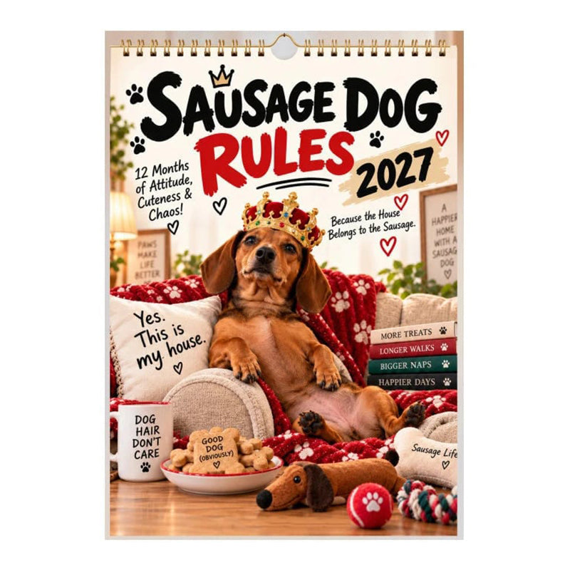 👑50 % Rabatt!!🐶Kalender mit verspielten Dackeln für 2027