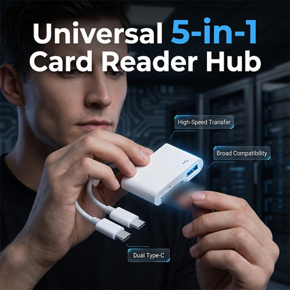 💾✨ 5-in-1-Multiport-Speicherkartenlesegerät – mehrere Speicherkarten einfach und bequem verwalten 🔌📱