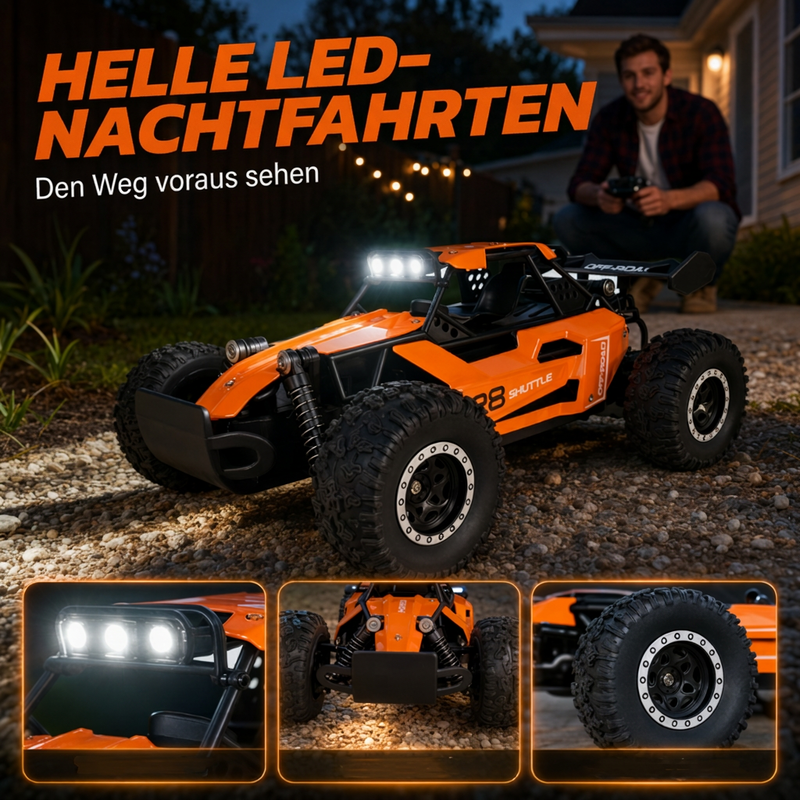 🚙Hochgeschwindigkeits-RC-Geländewagen, starke Leistung auch auf rauen Untergründen🌪️-Gcom
