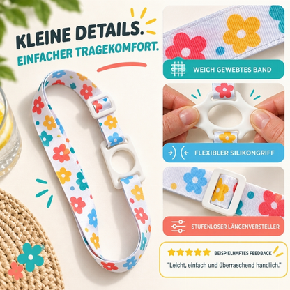 Verstellbares Wasserflaschen-Lanyard mit flexiblem Silikonring