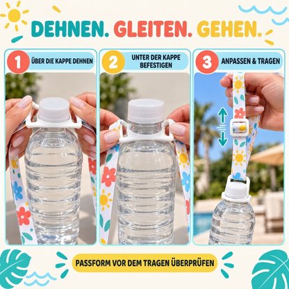 Verstellbares Wasserflaschen-Lanyard mit flexiblem Silikonring