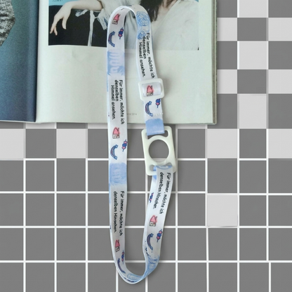 Verstellbares Wasserflaschen-Lanyard mit flexiblem Silikonring
