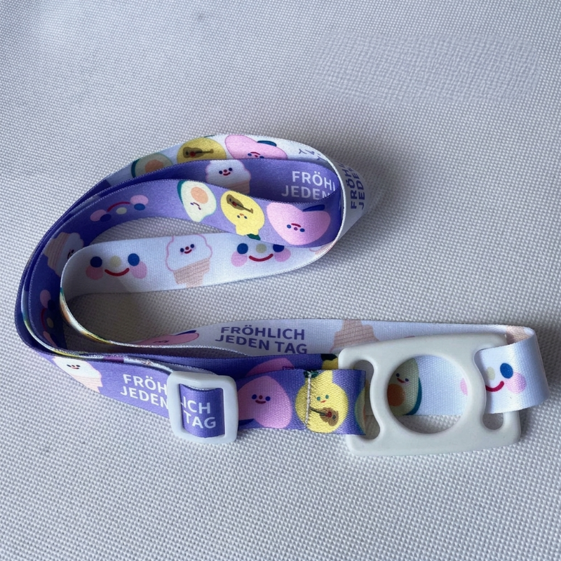 Verstellbares Wasserflaschen-Lanyard mit flexiblem Silikonring