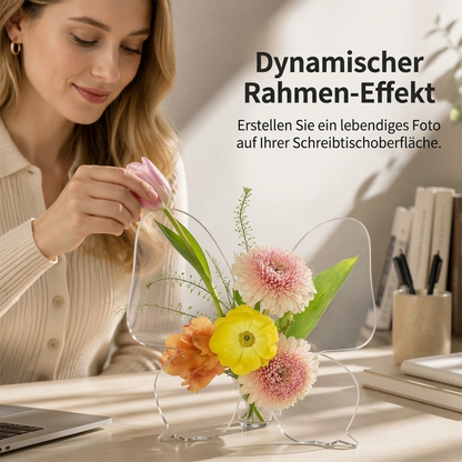 🦋 50% RABATT! 💐 Schmetterlingsvase – Transparent & dekorativ ✨