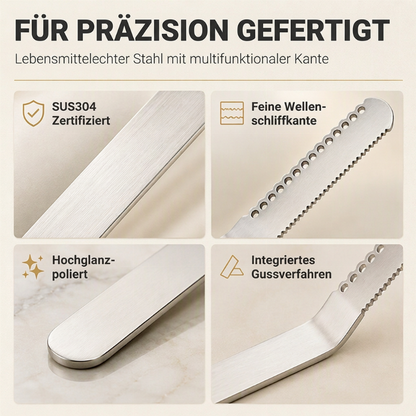 Professionelles 3-in-1 Buttermesser und Streichmesser aus 304 Edelstahl