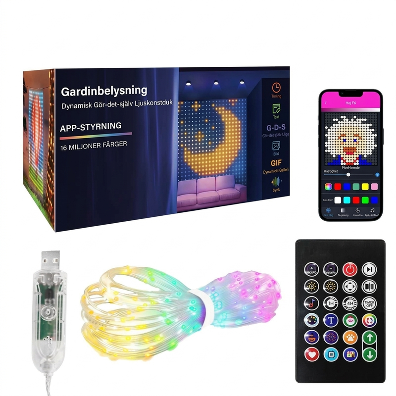 💡KOSTENLOSER VERSAND! 🪟Wasserdichte LED-Vorhang-Lichterkette – App-Steuerung, Musik-Synchro & individuelle Lichtkunst – Perfekt für Partys, Garten & jeden Raum ✨