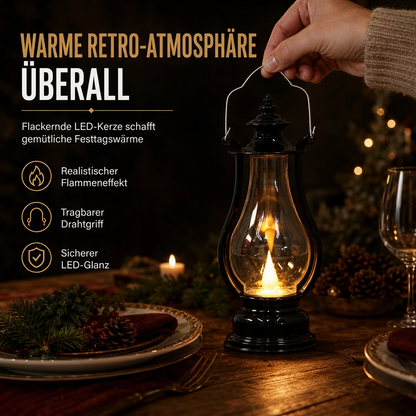 Vintage-LED-Kerzenöl-Laterne, dekorative Hängelampe