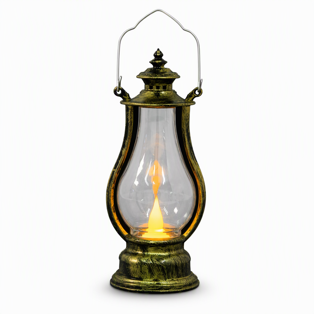 Vintage-LED-Kerzenöl-Laterne, dekorative Hängelampe